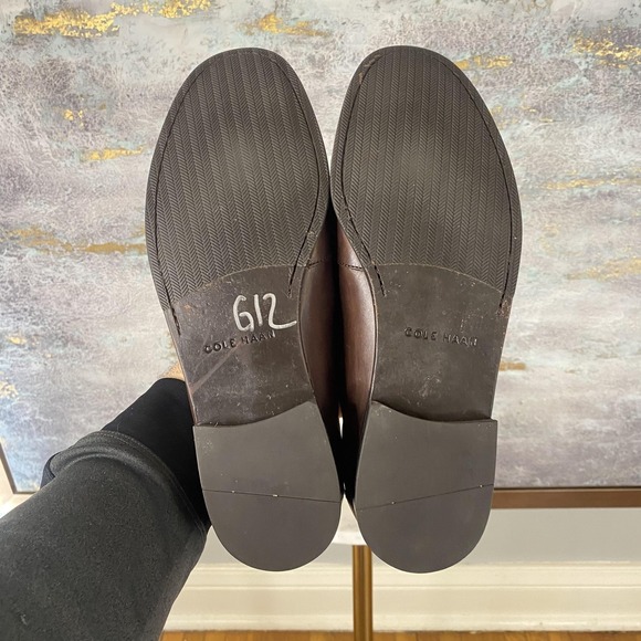 Cole Haan Shoes Mens Size 10.5 M Brown Leather Horsebit Slip On Dress Square Toe - Picture 11 of 11